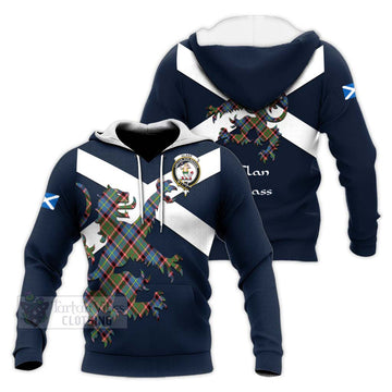 Glass Tartan Lion Rampant Knitted Hoodie Proudly Display Your Heritage with Alba Gu Brath and Clan Name Unisex Knitted Pullover Hoodie - Tartan Vibes Clothing