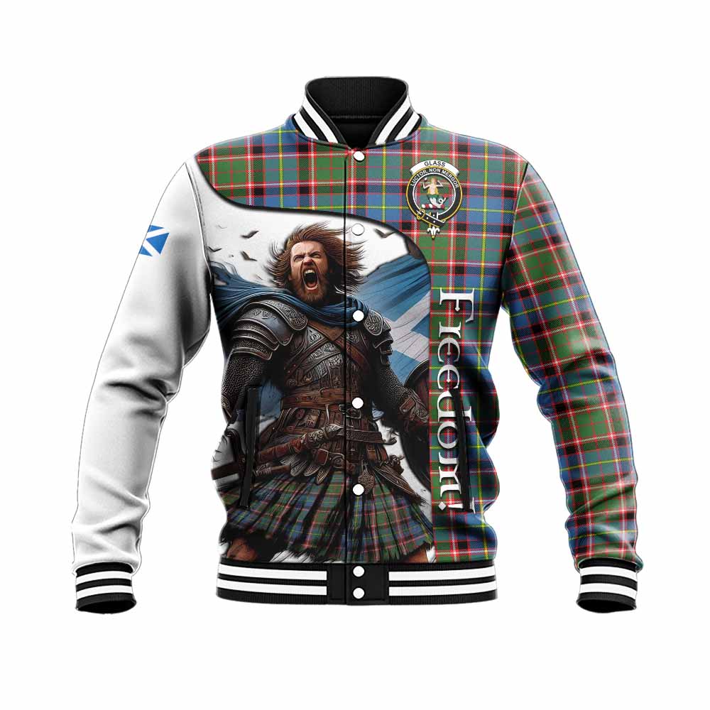 Glass Crest Tartan Baseball Jacket Inspired by the Freedom of Scottish Warrior Unisex - Tartan Vibes Clothing