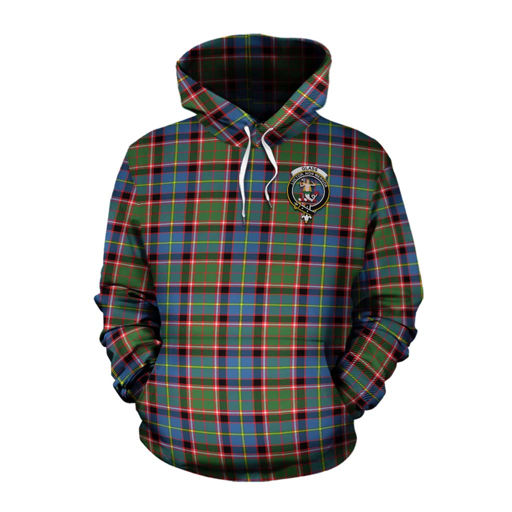 Glass Tartan Cotton Hoodie with Family Crest Celtic Skull Style Pullover Hoodie XS - Tartan Vibes Clothing