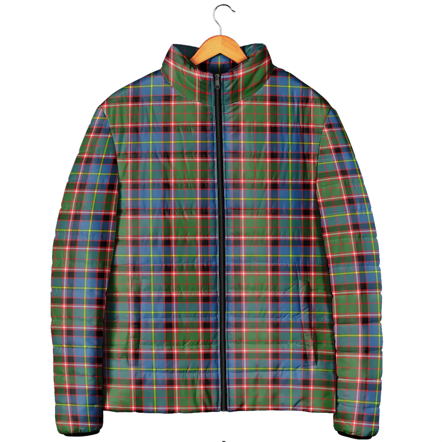 Glass Tartan Padded Jacket Men's Padded Jacket - Tartan Vibes Clothing