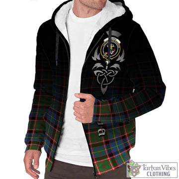 Glass Tartan Sherpa Hoodie Featuring Alba Gu Brath Family Crest Celtic Inspired Unisex - Tartan Vibes Clothing