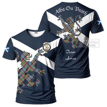 Glass Tartan Lion Rampant T-Shirt Proudly Display Your Heritage with Alba Gu Brath and Clan Name Kid's Shirt - Tartan Vibes Clothing
