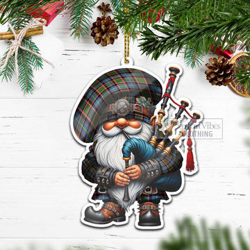 Glass Tartan Bagpiper Gnome Christmas Ornament - Tartan Vibes Clothing