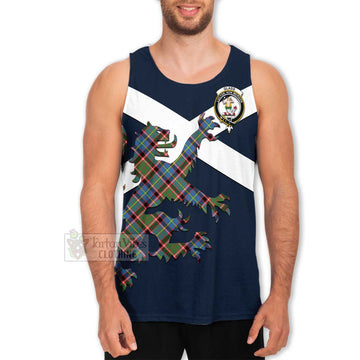 Glass Tartan Lion Rampant Men's Tank Top Proudly Display Your Heritage with Alba Gu Brath and Clan Name Men - Tartan Vibes Clothing