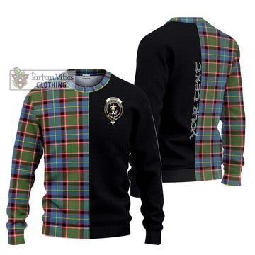 Glass Tartan Knitted Sweater with Family Crest and Half Of Me Style Unisex - Tartanvibesclothing Shop