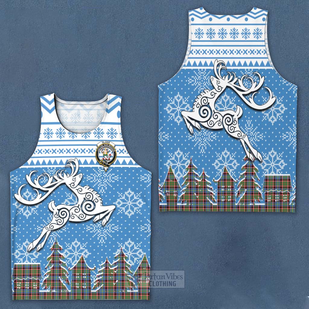 Glass Clan Christmas Men's Tank Top Celtic Reindeer Style Men - Tartan Vibes Clothing