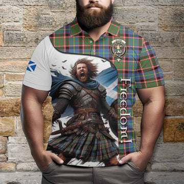 Glass Crest Tartan Polo Shirt Inspired by the Freedom of Scottish Warrior Kid - Tartan Vibes Clothing