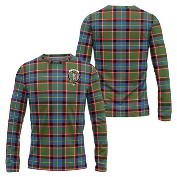 Glass Tartan Long Sleeve T-Shirt with Family Crest Unisex - Tartan Vibes Clothing
