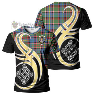 Glass Tartan T-Shirt with Family Crest and Celtic Symbol Style Kid's Shirt - Tartan Vibes Clothing