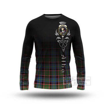Glass Tartan Long Sleeve T-Shirt Featuring Alba Gu Brath Family Crest Celtic Inspired Unisex - Tartan Vibes Clothing