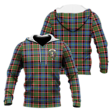 Glass Tartan Knitted Hoodie with Family Crest