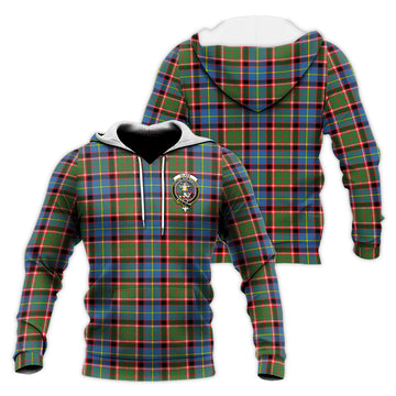 Glass Tartan Knitted Hoodie with Family Crest Unisex Knitted Pullover Hoodie - Tartan Vibes Clothing
