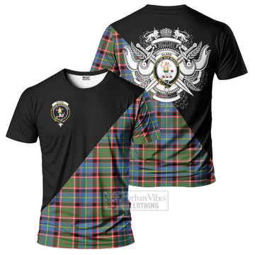 Glass Tartan T-Shirt with Family Crest and Military Logo Style Kid's Shirt - Tartan Vibes Clothing