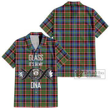 Glass Tartan Hawaiian Shirt with Family Crest DNA In Me Style Kid - Tartan Vibes Clothing
