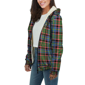 Glass Tartan Sherpa Hoodie with Family Crest
