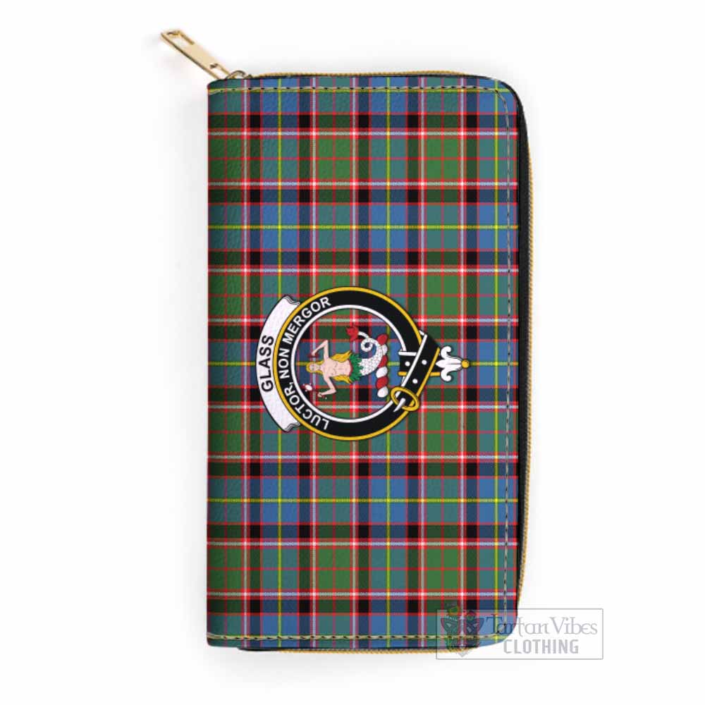 Tartan Vibes Clothing Glass Tartan Women's Leather Wallet with Family Crest