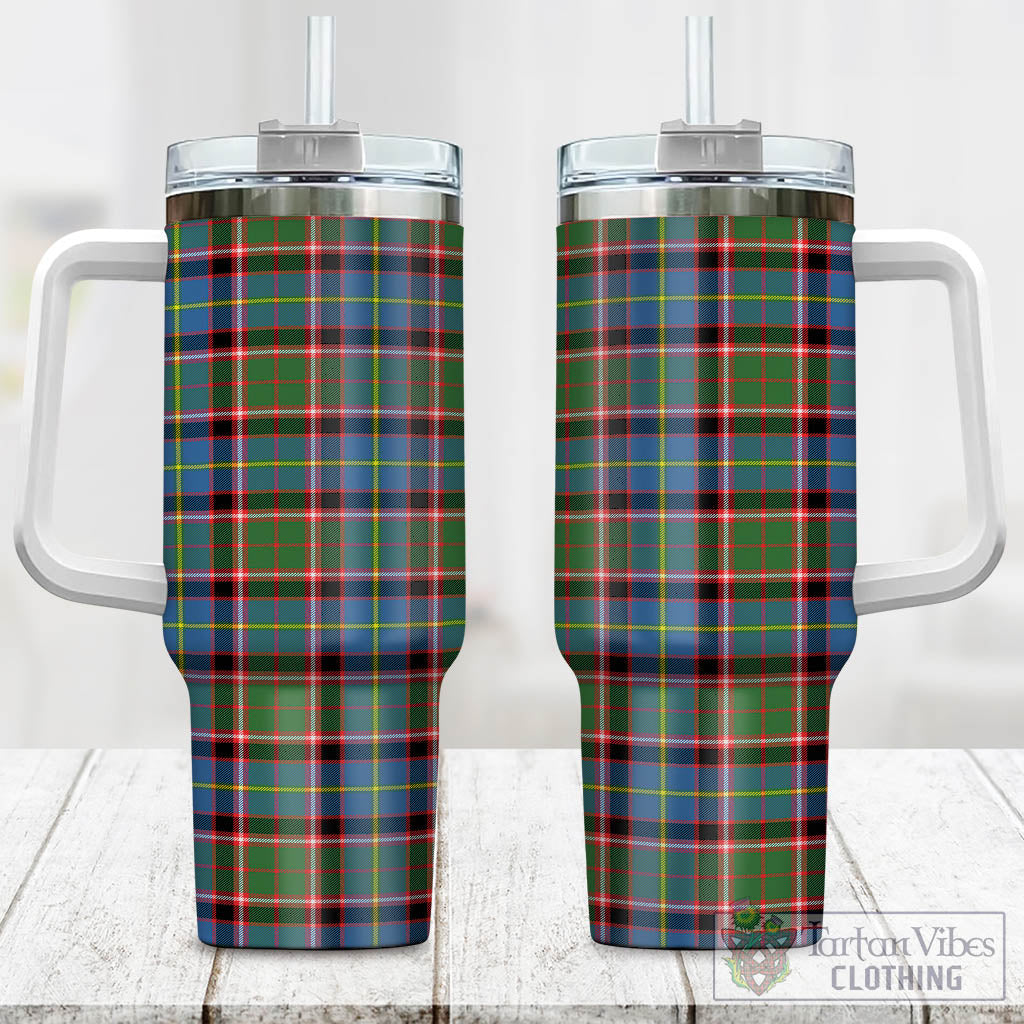Glass Tartan Tumbler with Handle One Size 40 OZ - Tartan Vibes Clothing