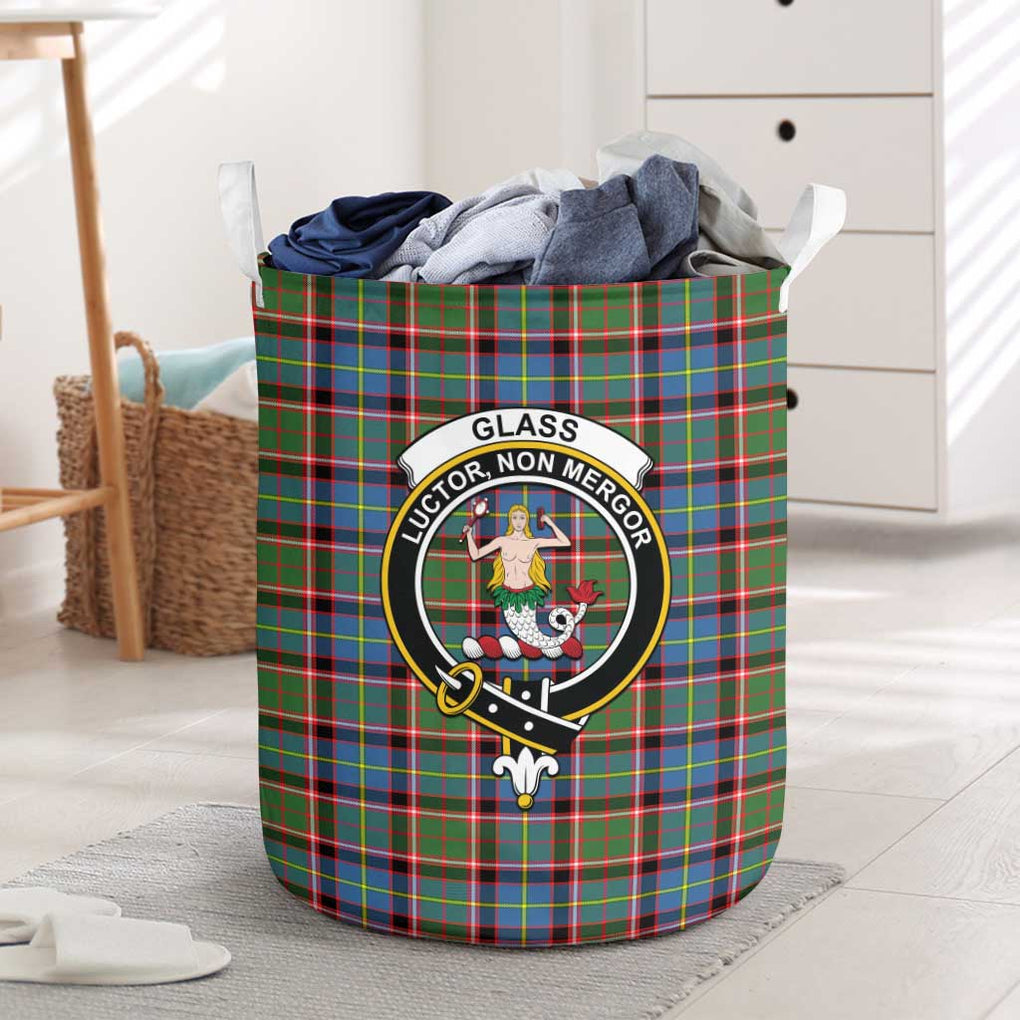 Glass Tartan Laundry Basket with Family Crest One Size - Tartan Vibes Clothing
