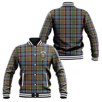 Glass Tartan Baseball Jacket with Family Crest Unisex - Tartan Vibes Clothing