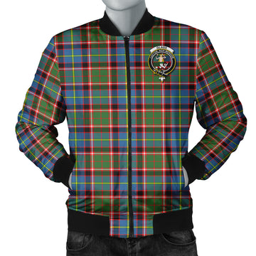 Glass Tartan Bomber Jacket with Family Crest