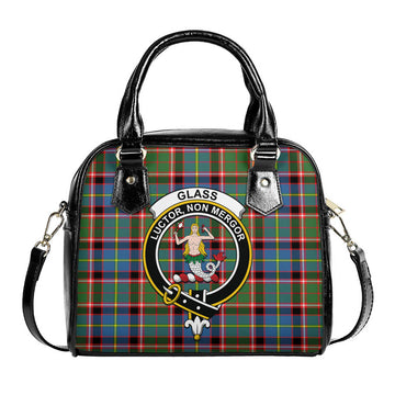 Glass Tartan Shoulder Handbags with Family Crest One Size 9*21*24 cm (3.54*8.27*9.45 inches) - Tartan Vibes Clothing