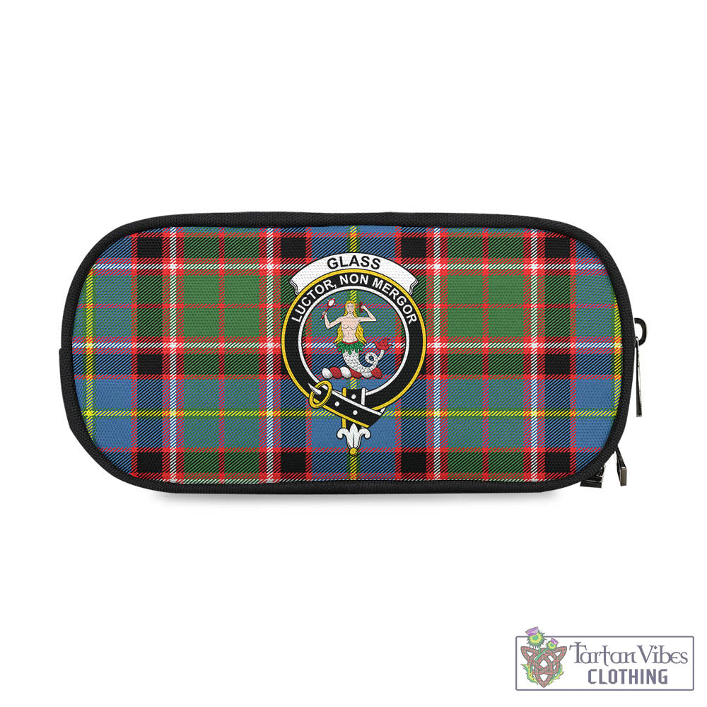 Glass Tartan Pen and Pencil Case with Family Crest One Size 4.13*8.74 inch - Tartan Vibes Clothing