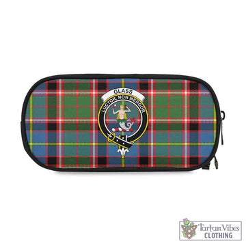 Glass Tartan Pen and Pencil Case with Family Crest One Size 4.13*8.74 inch - Tartan Vibes Clothing