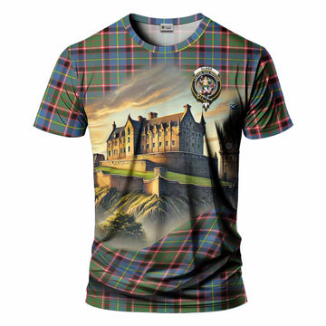 Glass Tartan Family Crest T-Shirt with Scottish Ancient Castle Style Kid's Shirt - Tartan Vibes Clothing