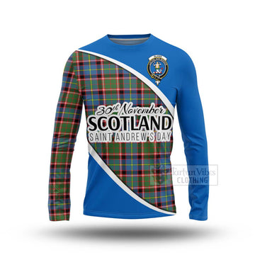 Glass Family Crest Tartan Long Sleeve T-Shirt Celebrate Saint Andrew's Day in Style Unisex - Tartan Vibes Clothing