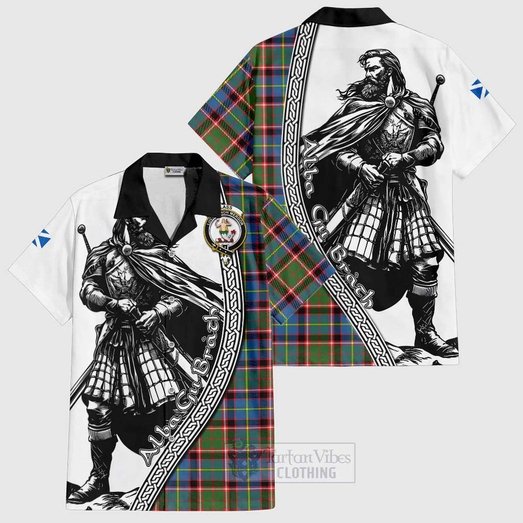 Glass Tartan Clan Crest Hawaiian Shirt with Highlander Warrior Celtic Style Kid - Tartan Vibes Clothing