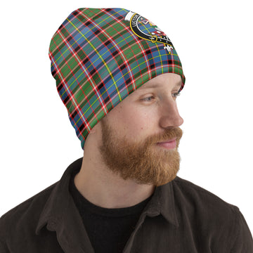 Glass Tartan Beanies Hat with Family Crest