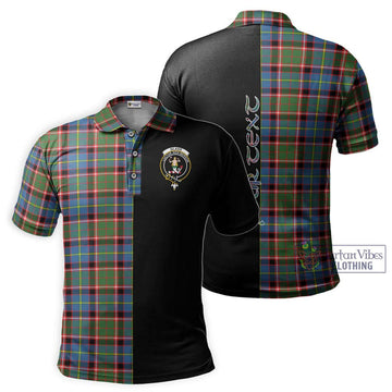 Glass Tartan Polo Shirt with Family Crest and Half Of Me Style Kid - Tartanvibesclothing Shop