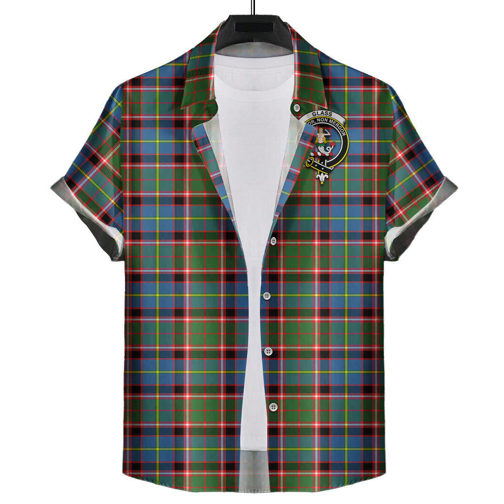 Glass Tartan Hawaiian Shirt with Family Crest Kid - Tartan Vibes Clothing