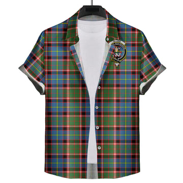 Glass Tartan Hawaiian Shirt with Family Crest Kid - Tartan Vibes Clothing