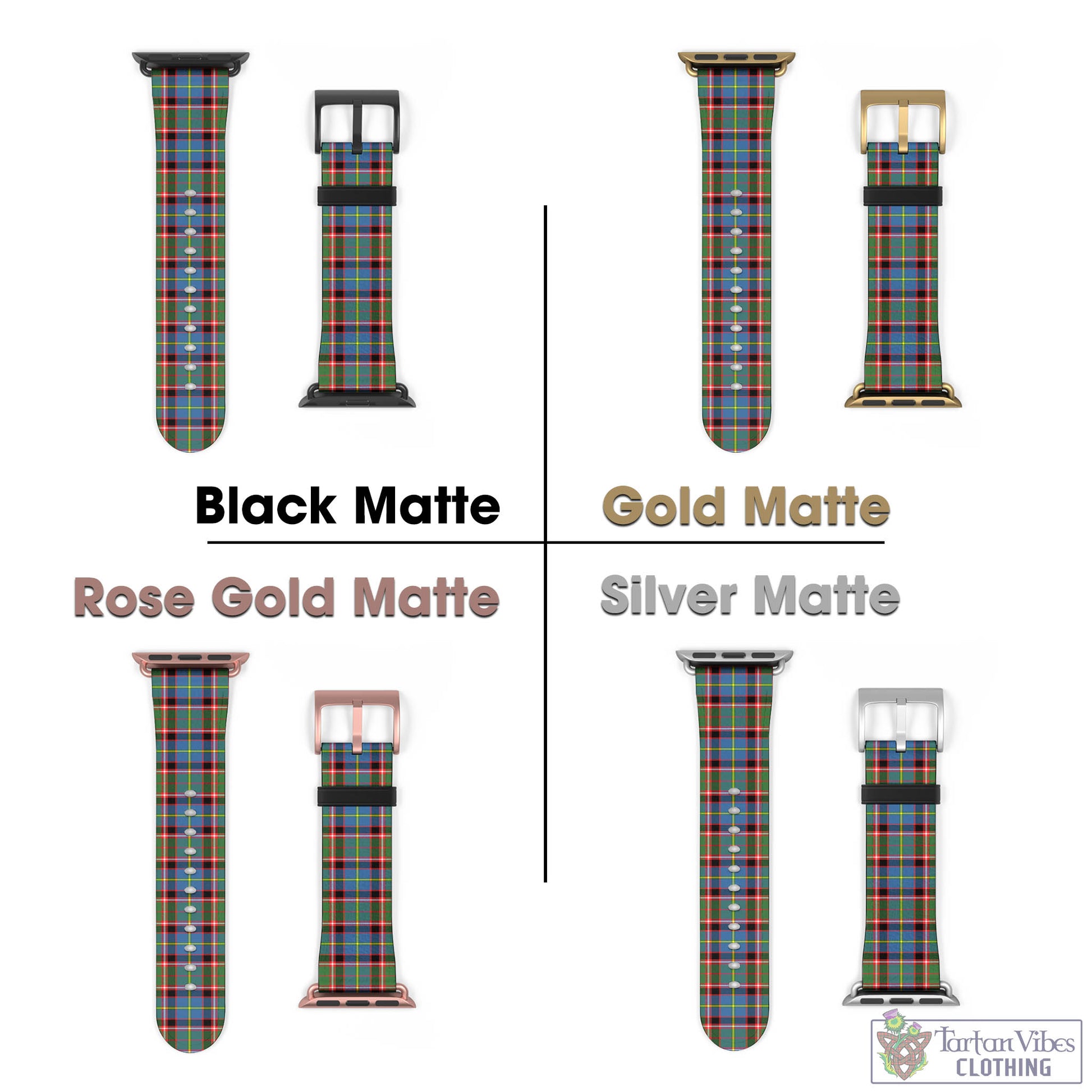 Glass Tartan Watch Band 42 - 45 mm - Tartan Vibes Clothing