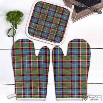 Glass Tartan Combo Oven Mitt & Pot-Holder Combo 2 Oven Mitt & 1 Pot-Holder Black - Tartan Vibes Clothing