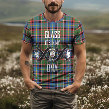 Glass Tartan T-Shirt with Family Crest DNA In Me Style Kid's Shirt - Tartan Vibes Clothing