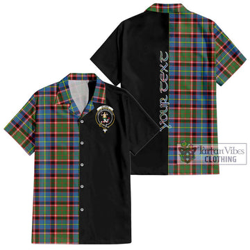 Glass Tartan Hawaiian Shirt with Family Crest and Half Of Me Style Kid - Tartan Vibes Clothing