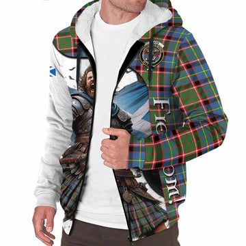 Glass Crest Tartan Sherpa Hoodie Inspired by the Freedom of Scottish Warrior Unisex S - Tartan Vibes Clothing