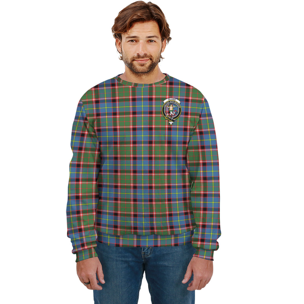 Glass Tartan Sweatshirt with Family Crest Unisex - Tartan Vibes Clothing