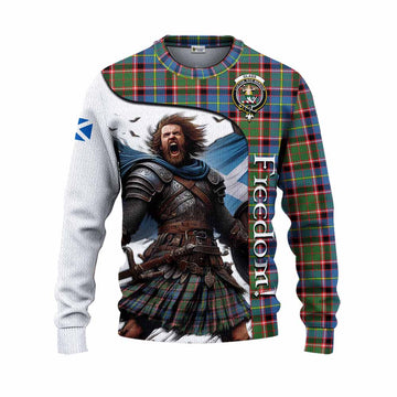 Glass Crest Tartan Knitted Sweater Inspired by the Freedom of Scottish Warrior Unisex - Tartan Vibes Clothing