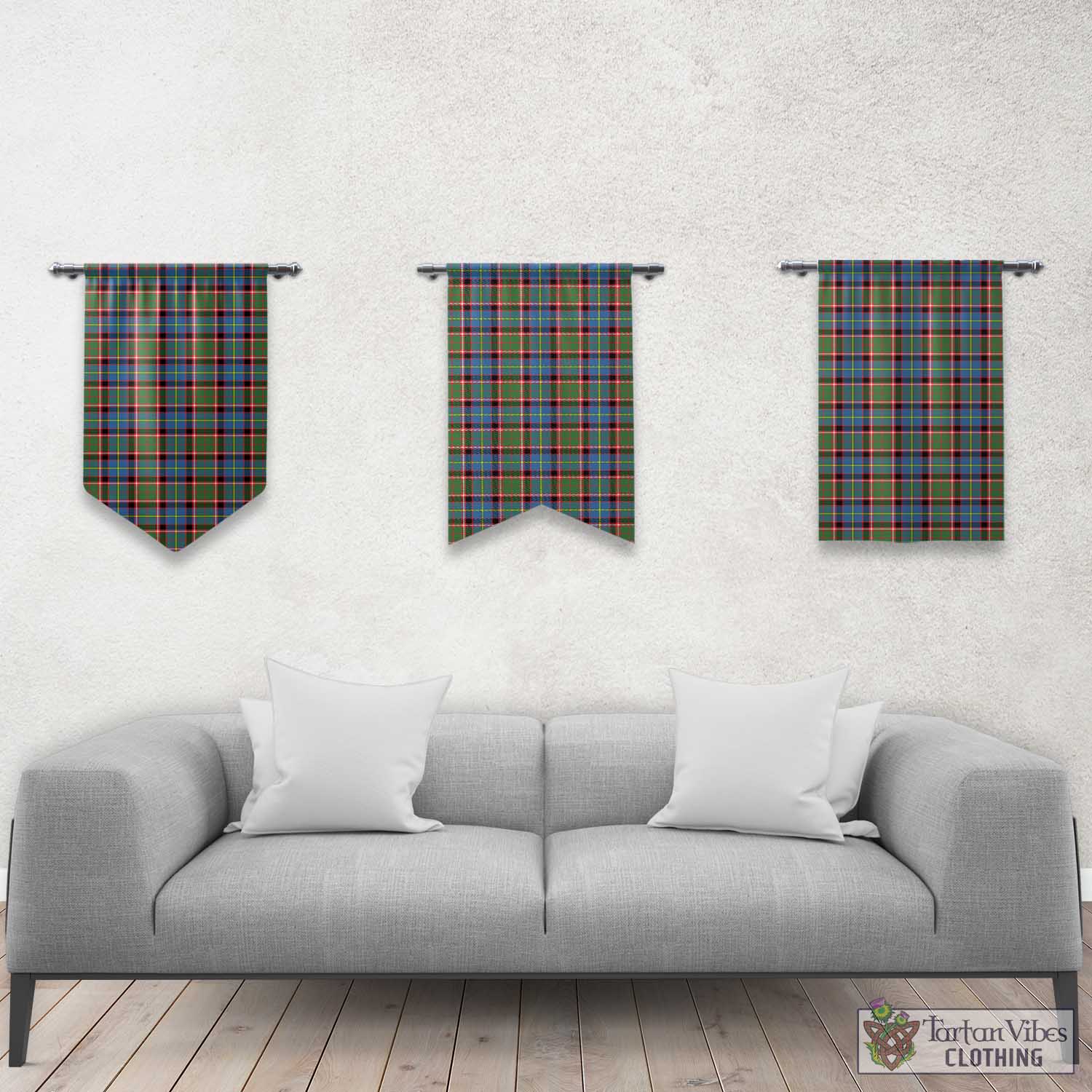 Glass Tartan Gonfalon, Tartan Banner Rectangle - Tartan Vibes Clothing