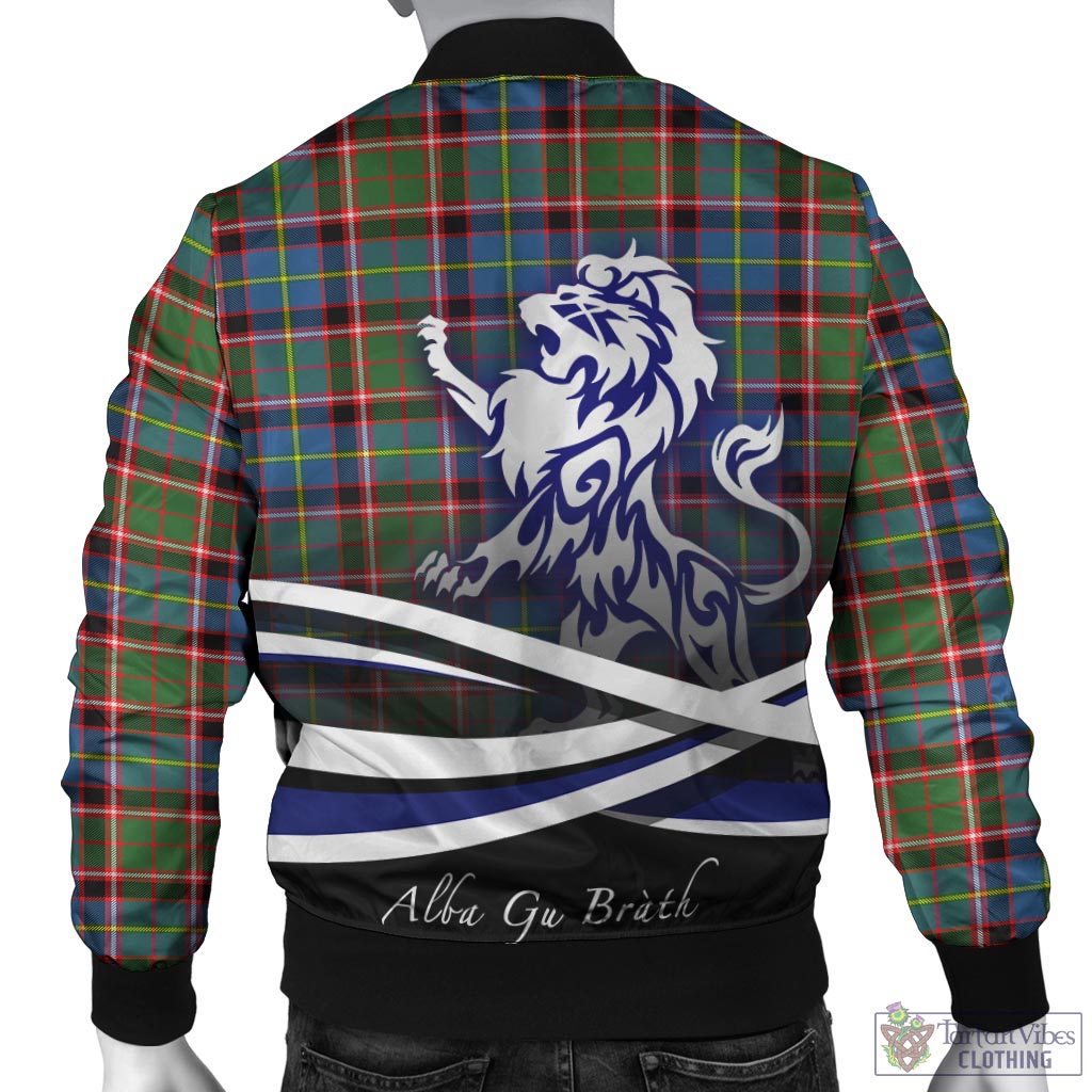 Glass Tartan Bomber Jacket with Alba Gu Brath Regal Lion Emblem - Tartan Vibes Clothing