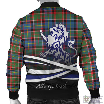 Glass Tartan Bomber Jacket with Alba Gu Brath Regal Lion Emblem - Tartan Vibes Clothing