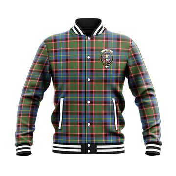 Glass Tartan Baseball Jacket with Family Crest - Tartan Vibes Clothing