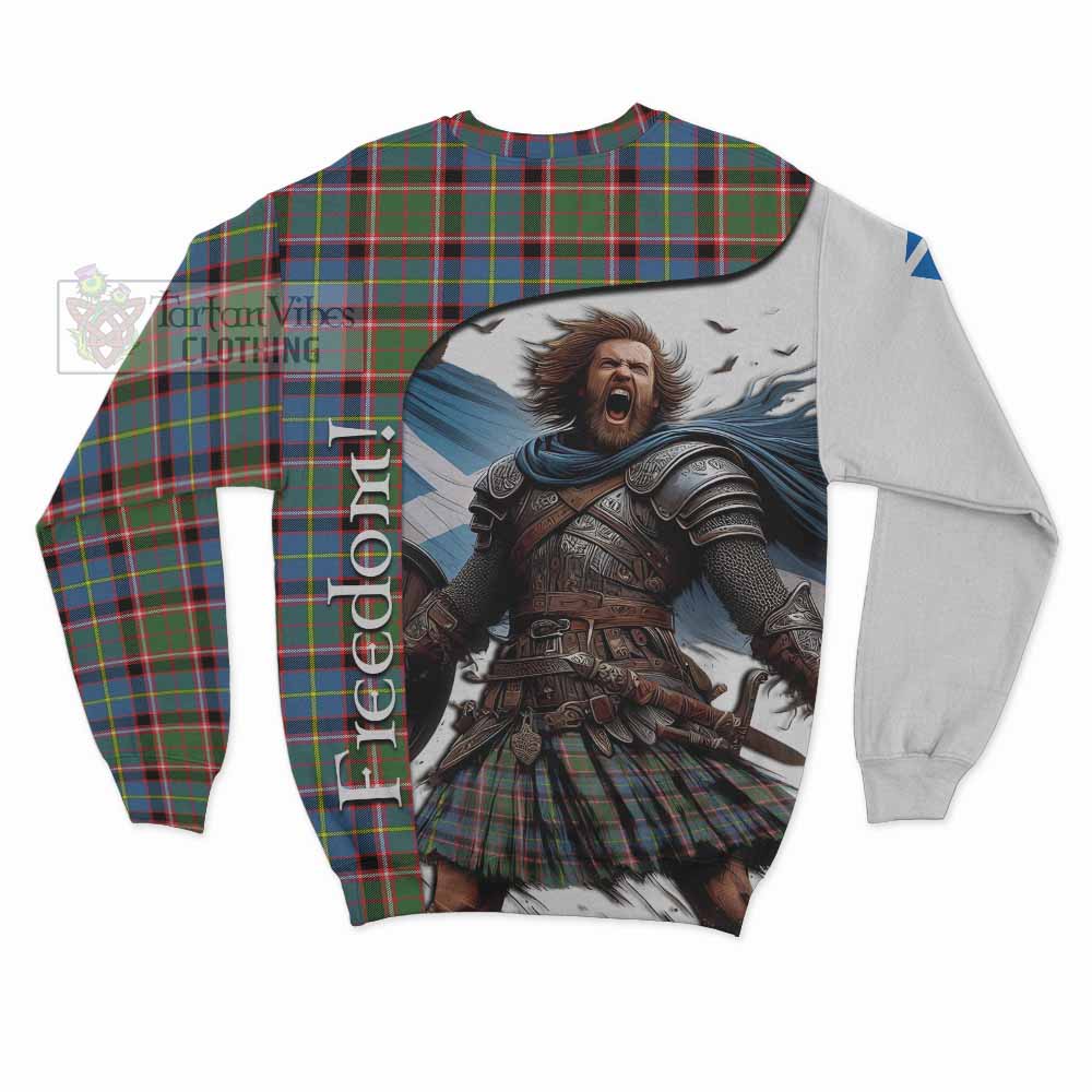 Glass Crest Tartan Sweatshirt Inspired by the Freedom of Scottish Warrior - Tartan Vibes Clothing
