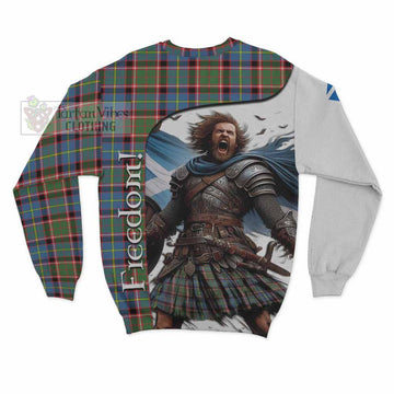 Glass Crest Tartan Sweatshirt Inspired by the Freedom of Scottish Warrior - Tartan Vibes Clothing