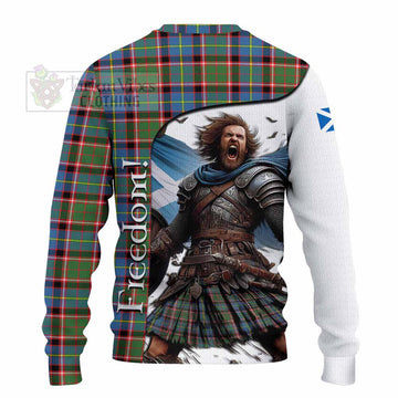 Glass Crest Tartan Knitted Sweater Inspired by the Freedom of Scottish Warrior - Tartan Vibes Clothing