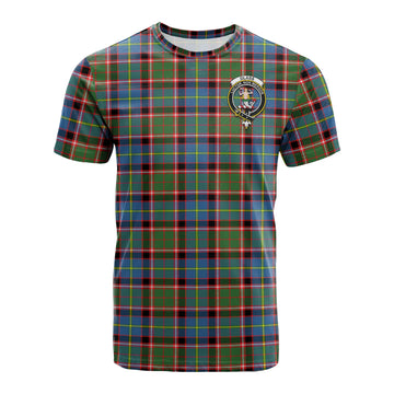 Glass Tartan T-Shirt with Family Crest - Tartan Vibes Clothing