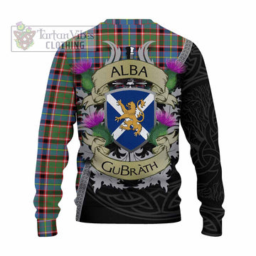 Glass Tartan Family Crest Knitted Sweater Lion Rampant Royal Thistle Shield Celtic Inspired - Tartan Vibes Clothing